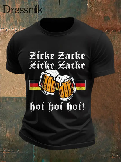 Lustige Bier liebhaber für Männer lässiges T-Shirt Schwarz / S