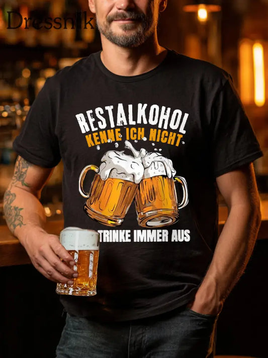 Lustige Bier liebhaber für Männer lässiges T-Shirt Schwarz / S