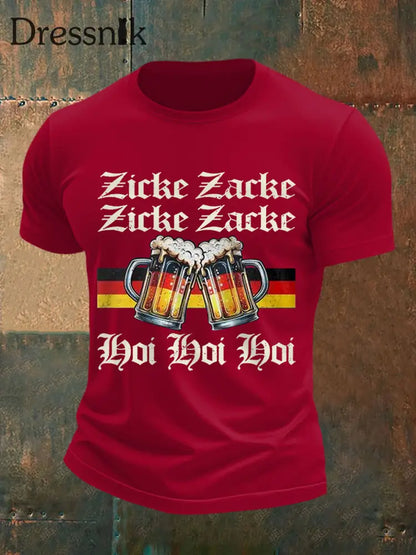 Lustige Bier liebhaber für Männer lässiges T-Shirt Tiefrot / S