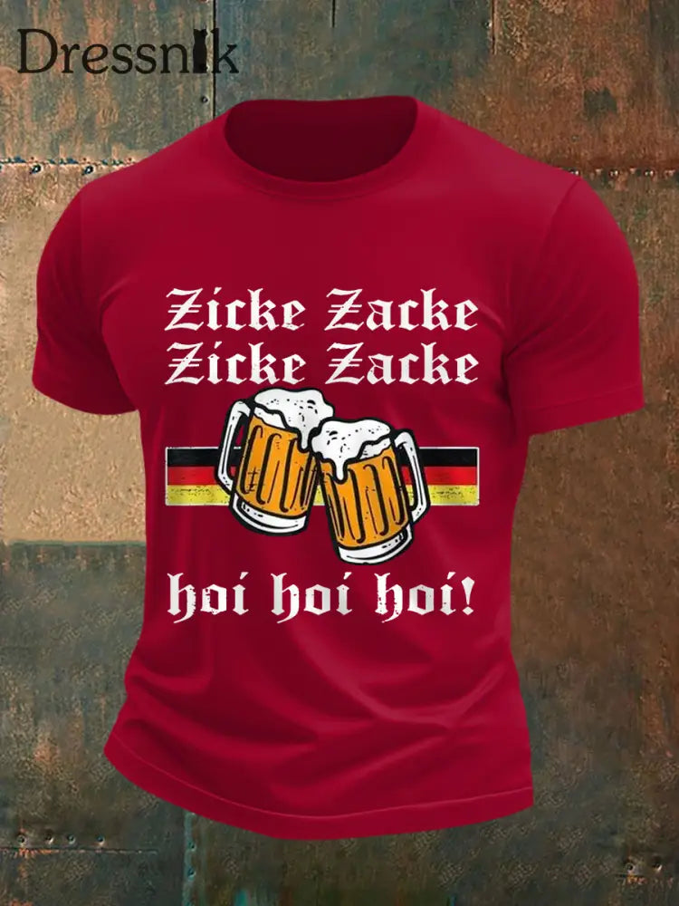 Lustige Bier liebhaber für Männer lässiges T-Shirt Tiefrot / S