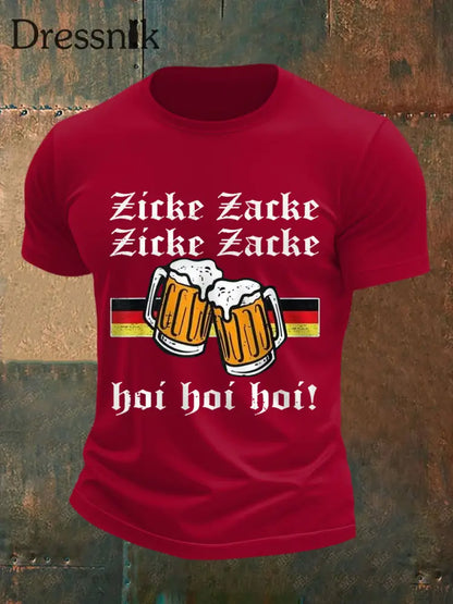 Lustige Bier liebhaber für Männer lässiges T-Shirt Tiefrot / S