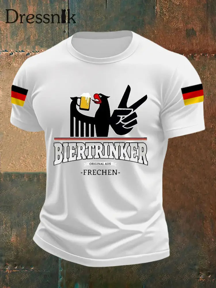 Lustige Bier liebhaber für Männer lässiges T-Shirt Weiß / S