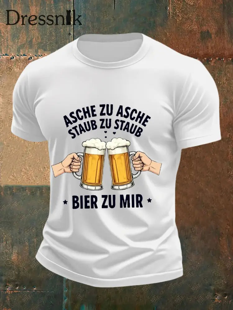 Lustige Bier liebhaber für Männer lässiges T-Shirt Weiß / S