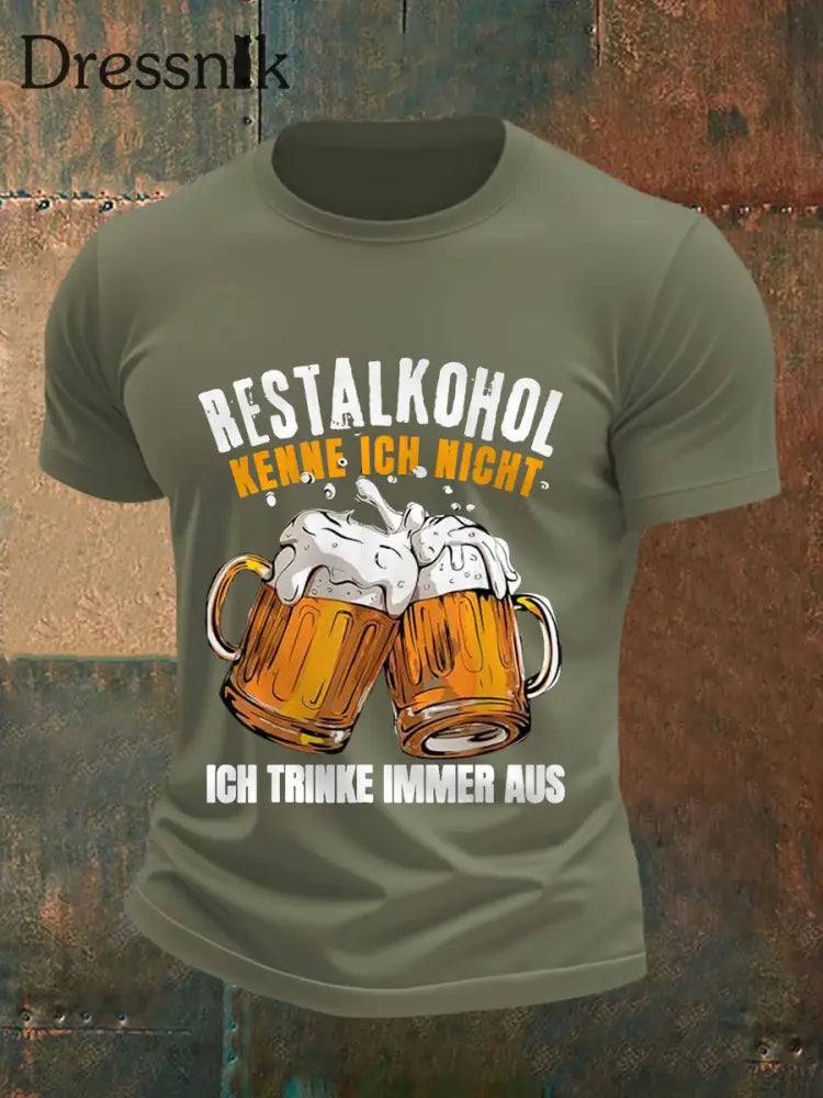 Lustiges Bier liebhaber für Männer Casual T-Shirt Armee grün / S