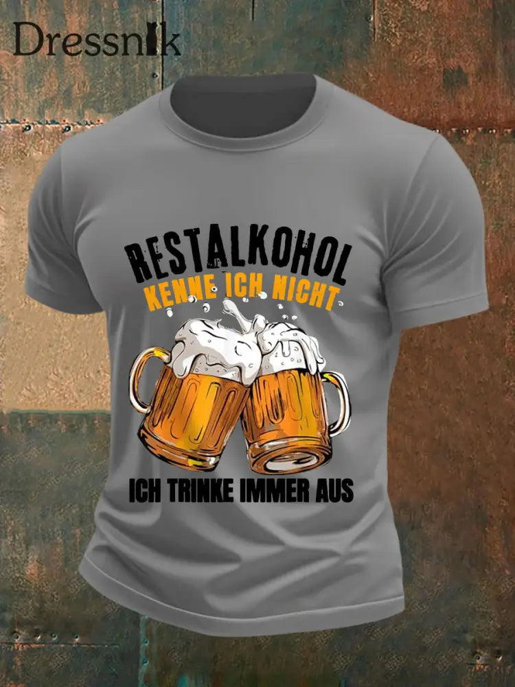 Lustiges Bier liebhaber für Männer Casual T-Shirt Hellgrau / S