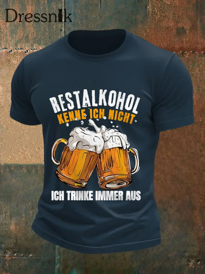 Lustiges Bier liebhaber für Männer Casual T-Shirt Marineblau / S