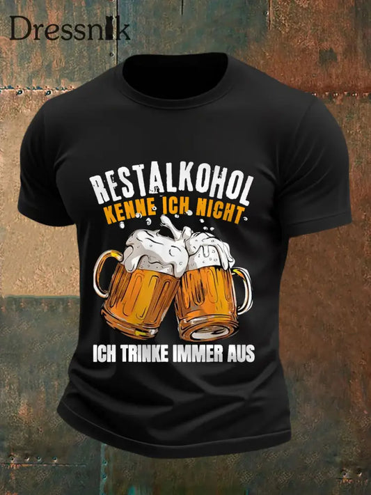 Lustiges Bier liebhaber für Männer Casual T-Shirt Schwarz / S