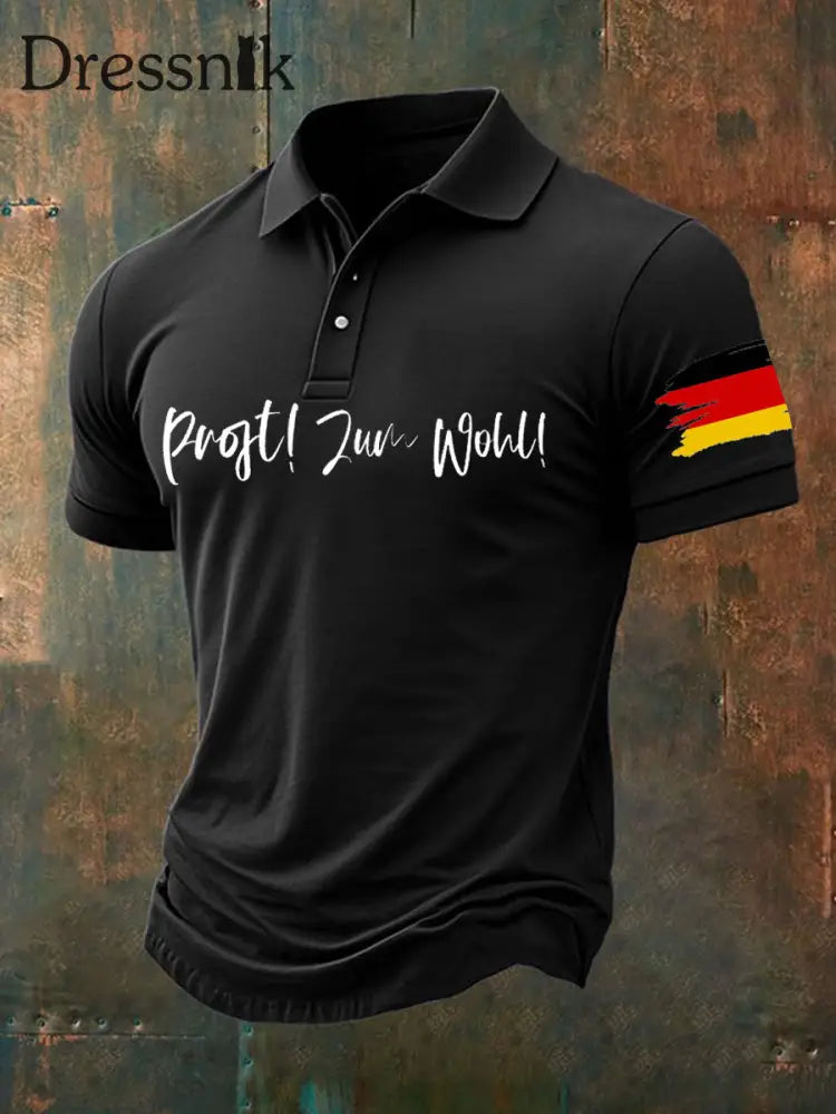 Lustiges Polos hirt der Männer Schwarz / S