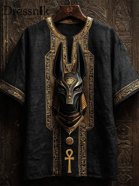 Männer alt ägyptische Zivilisation T Shirt Schwarz / S