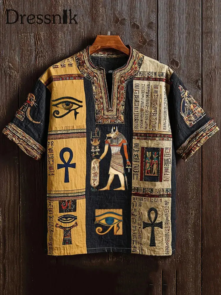Männer alt ägyptischer Druck T Shirt als bild / S