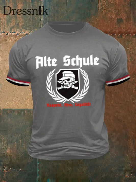 Männer Alte Schule T-Shirt mit kurzen Ärmeln Grau / S