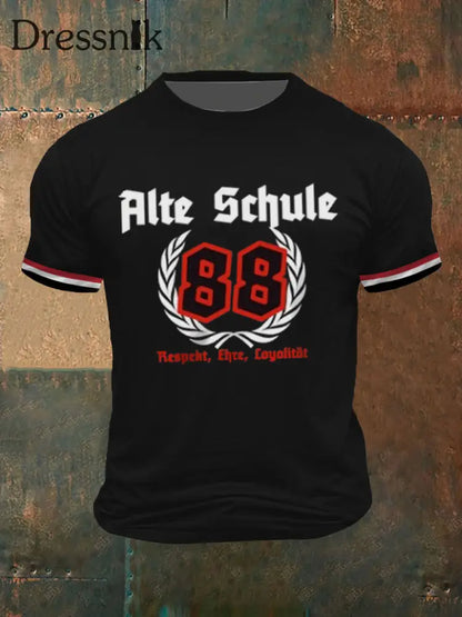 Männer Alte Schule T-Shirt mit kurzen Ärmeln Schwarz / S