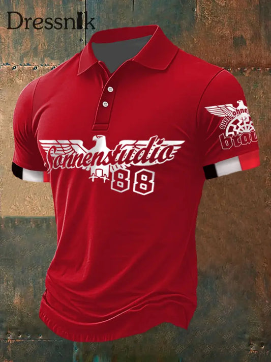 Männer Auch ohne Sonne Braun 88 Kurzarm Polo-Shirt Rot / S