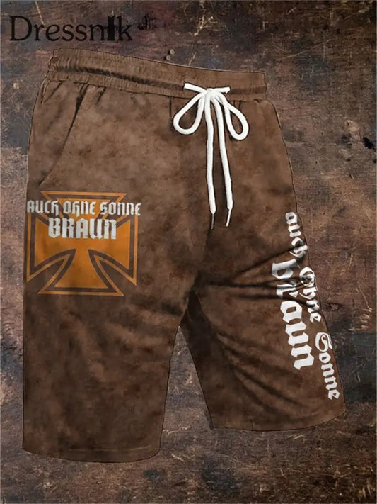 Männer Auch ohne Sonne braun Print Shorts als bild / S