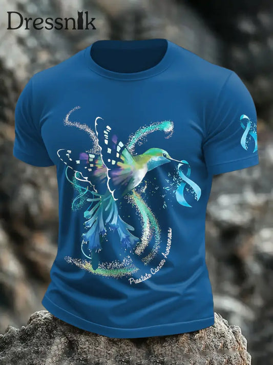 Männer band Prostata krebs Kolibri T Shirts Blau / S