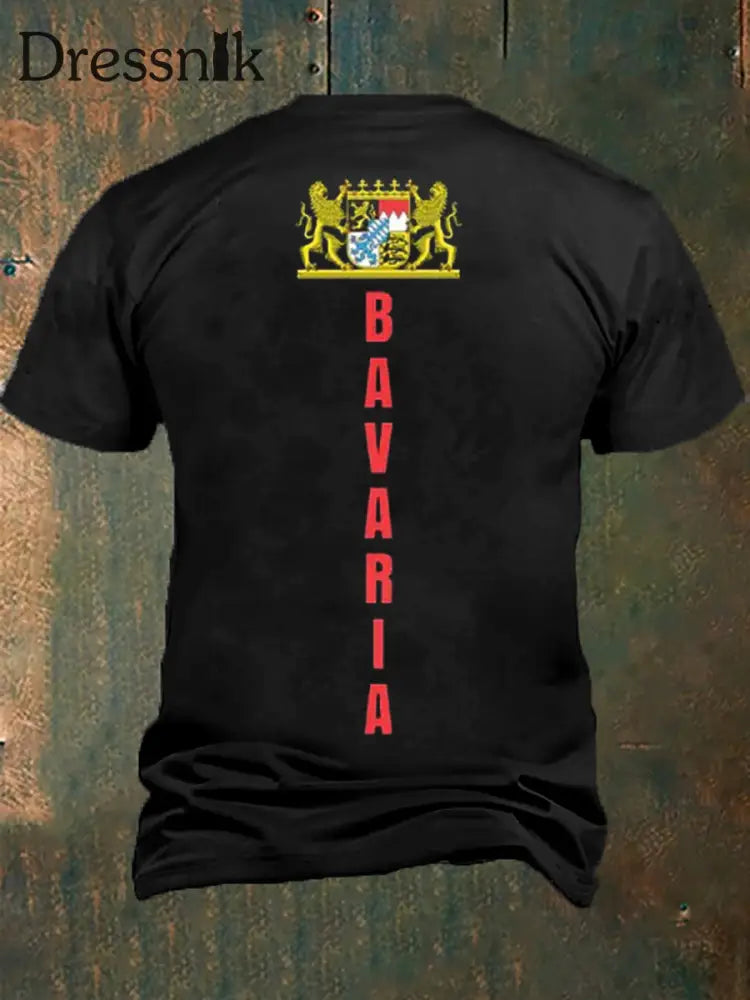 Männer Bavaria bedrucktes Kurzarm-T-Shirt