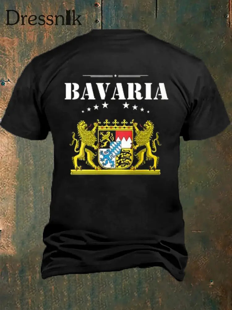 Männer Bavaria bedrucktes Kurzarm-T-Shirt