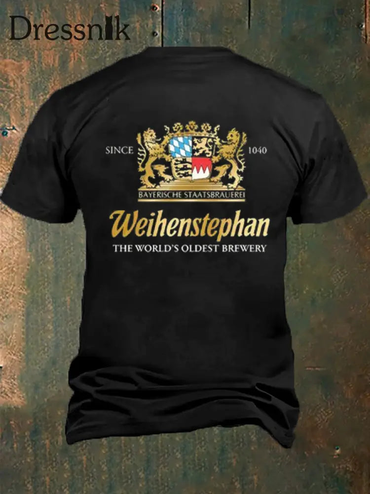 Männer Bavaria bedrucktes Kurzarm-T-Shirt