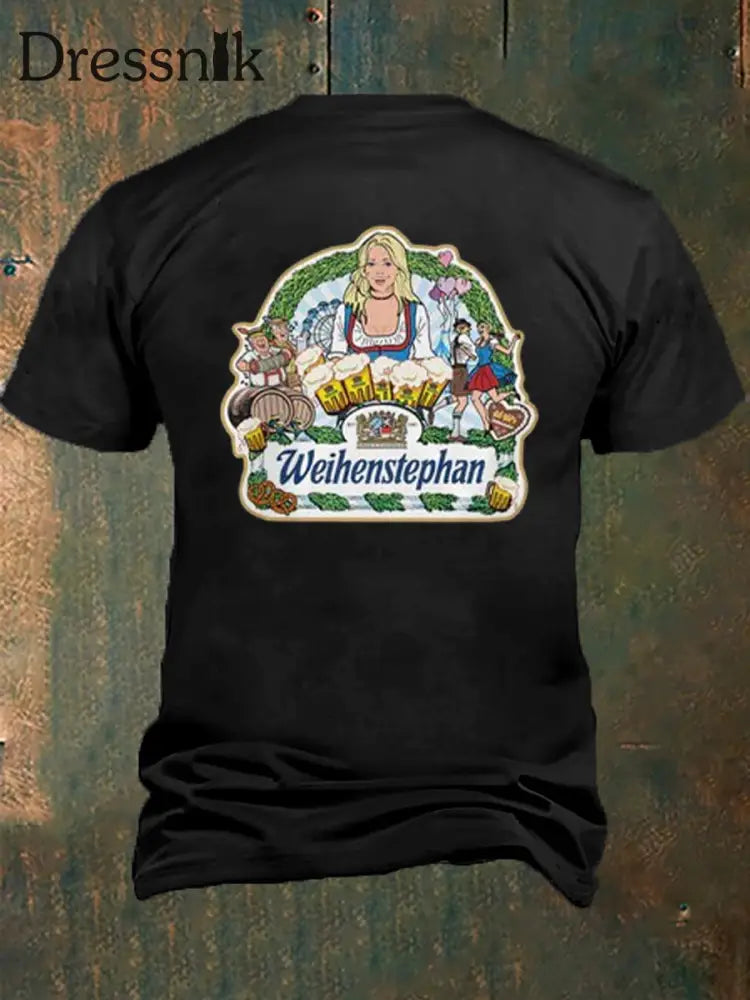 Männer Bavaria bedrucktes Kurzarm-T-Shirt