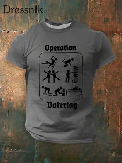 Männer Männer Männer bedrucktes Kurzarm-T-Shirt Grau / S