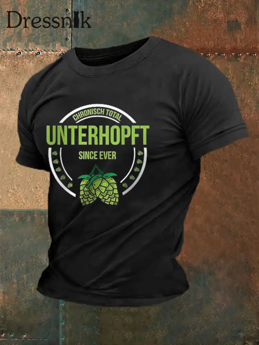 Männer Männer Männer bedrucktes Kurzarm-T-Shirt Schwarz / S