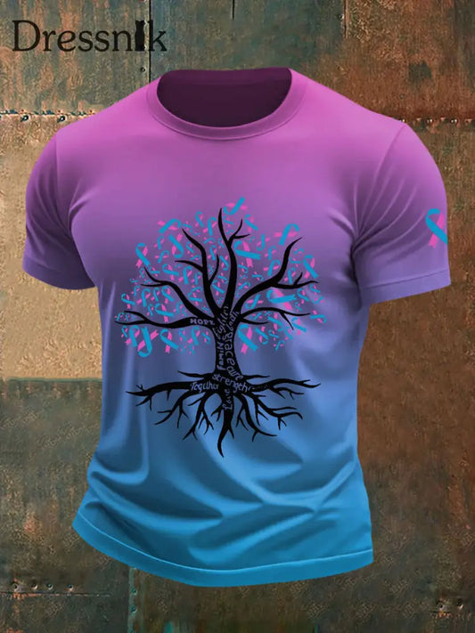 Männer Brustkrebs Bewusstseins druck Casual T Shirt als bild / S