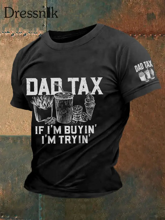 Männer Dad Tax T-Shirt Schwarz / S