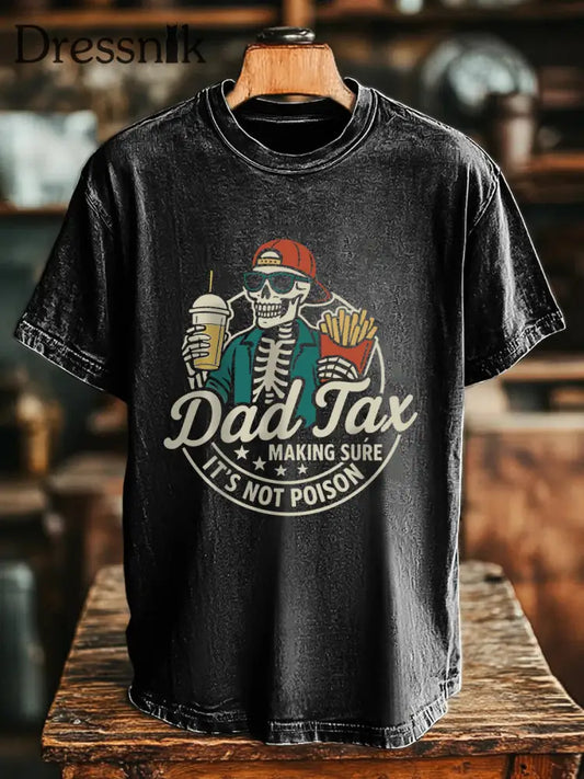 Männer Dad Tax T-Shirt Schwarz / S