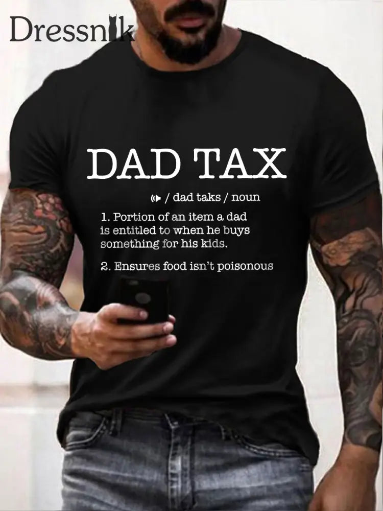 Männer Dad Tax T-Shirt Schwarz / S
