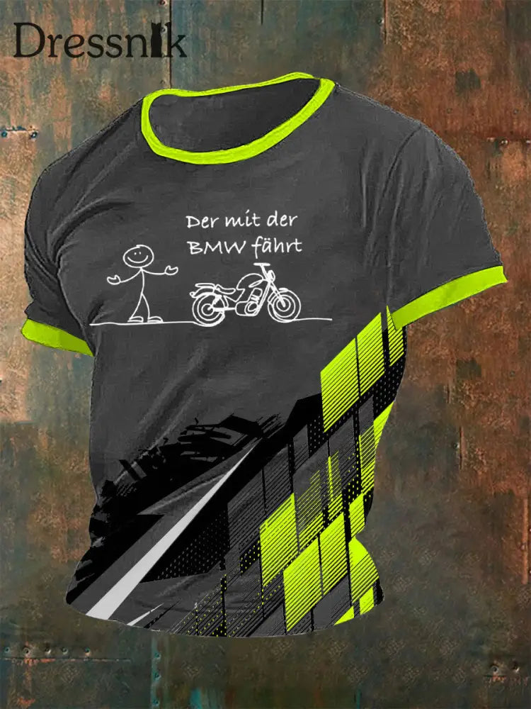 Männer Der mit der BMW fährt T-Shirt Grau / S