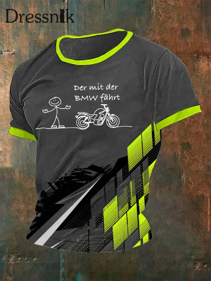Männer Der mit der BMW fährt T-Shirt Grau / S