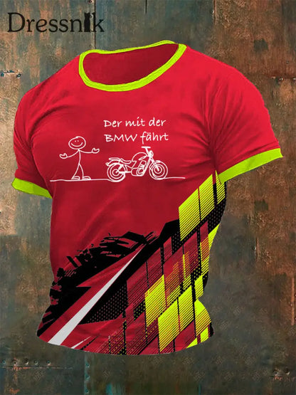 Männer Der mit der BMW fährt T-Shirt Rot / S