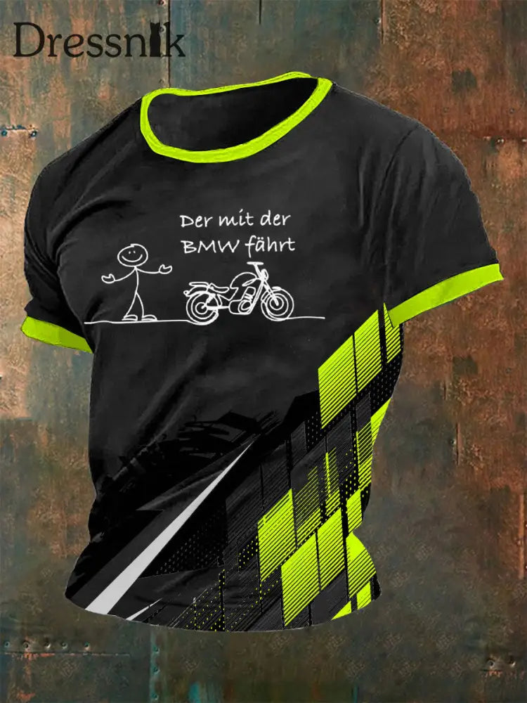 Männer Der mit der BMW fährt T-Shirt Schwarz / S