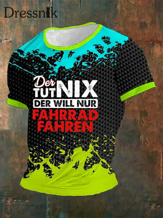 Männer Der Will Nur Fahrrad Fahren Shirt als bild / S