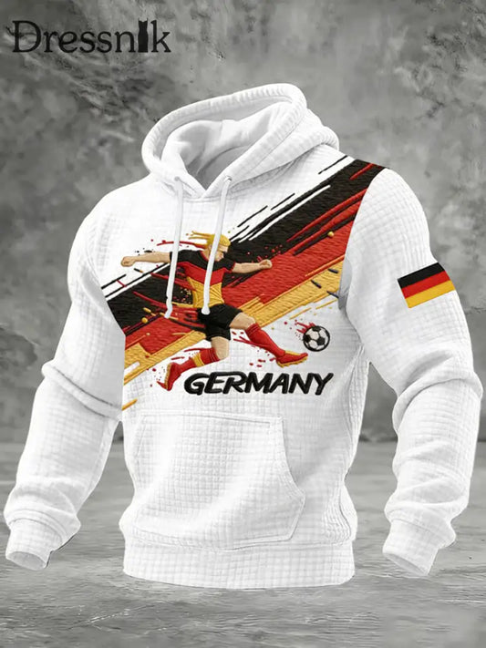 Männer deutscher Fußball 2026 Unterstützer Hoodie als bild / S
