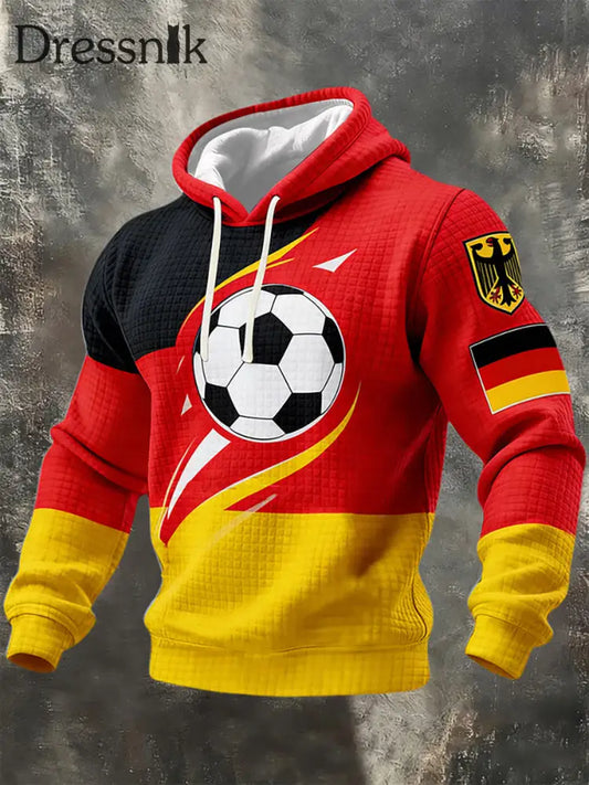 Männer deutscher Fußball 2026 Unterstützer Hoodie als bild / S