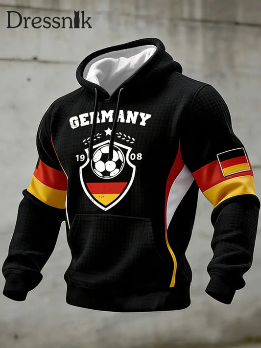 Männer deutscher Fußball 2026 Unterstützer Hoodie als bild / S
