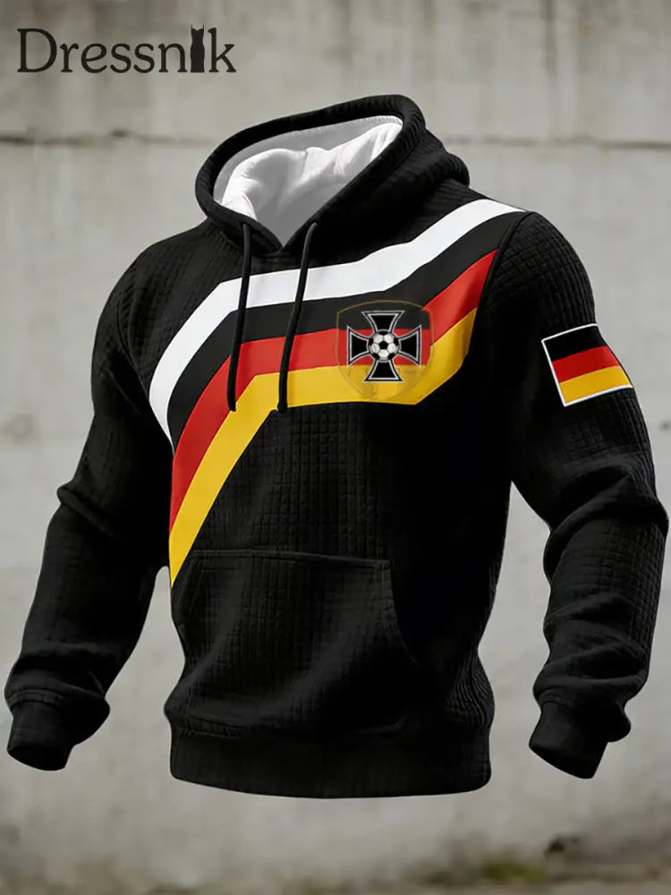 Männer deutscher Fußball 2026 Unterstützer Hoodie als bild / S