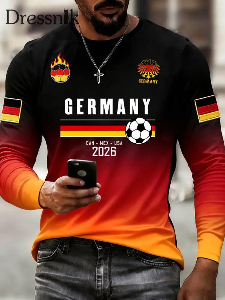 Männer Deutscher Fußball 2026 Unterstützer T-Shirt als bild / S