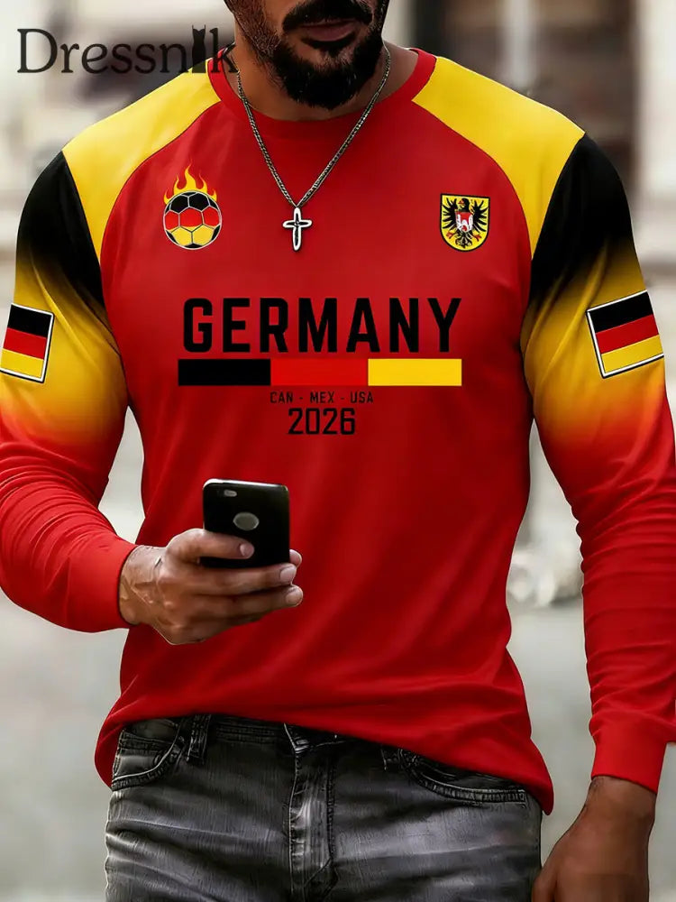 Männer Deutscher Fußball 2026 Unterstützer T-Shirt als bild / S