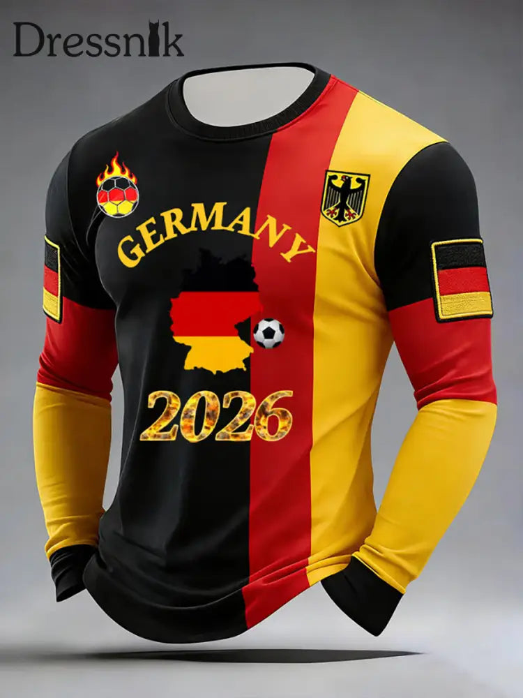 Männer Deutscher Fußball 2026 Unterstützer T-Shirt als bild / S