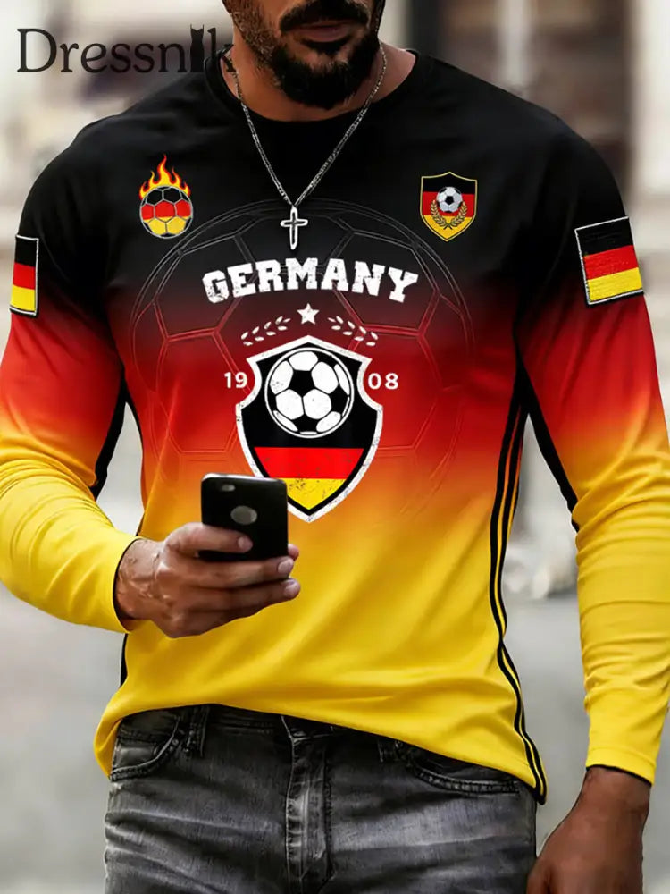 Männer Deutscher Fußball 2026 Unterstützer T-Shirt als bild / S