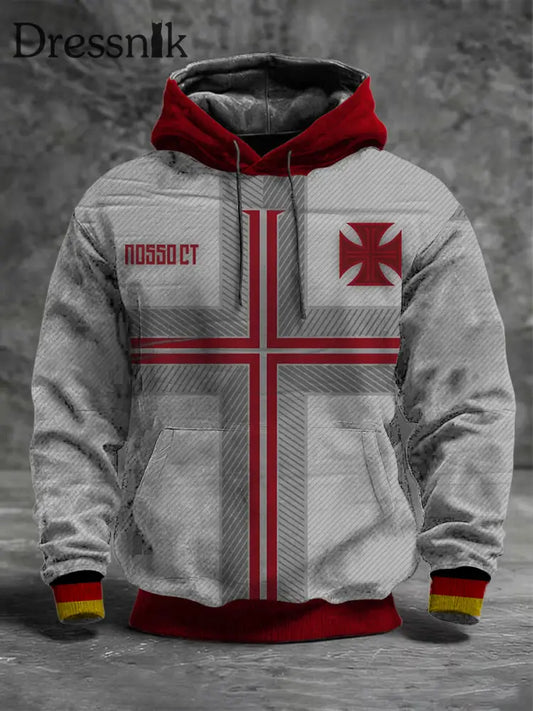 Männer Deutsches Eisernes Kreuz Streifen Hoodie S