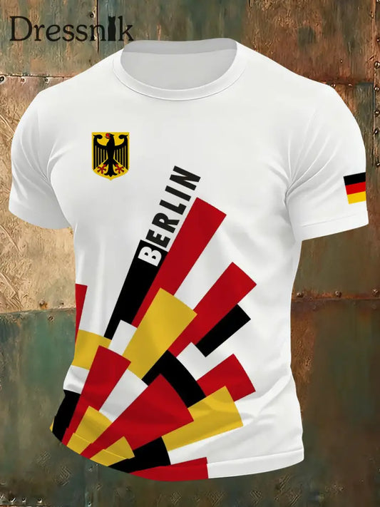 Männer deutsches Kunstdruck bequemes T-Shirt A / S