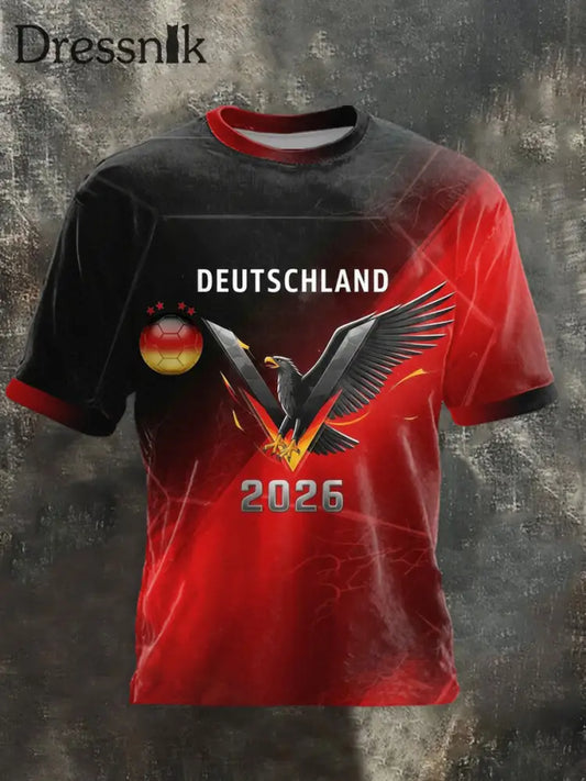 Männer Deutschland 2026 Fußball mannschaft Unterstützer Print T-Shirt als bild / S