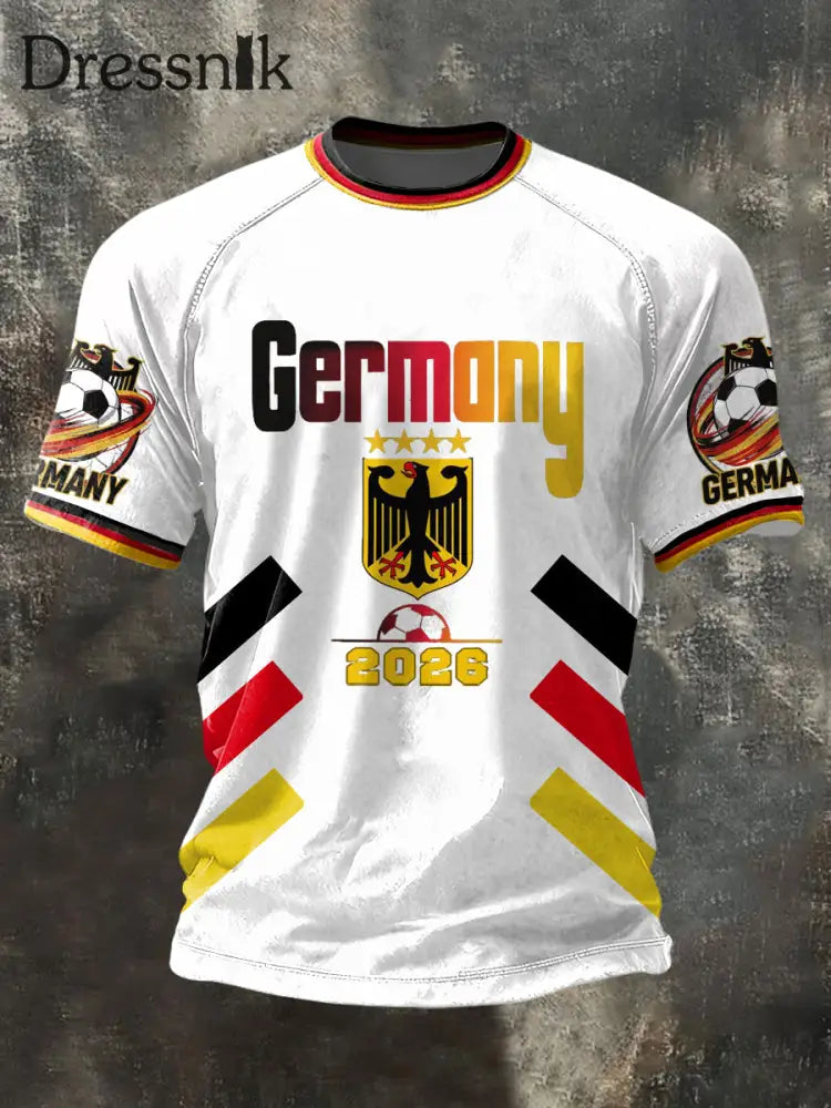 Männer Deutschland 2026 Fußball mannschaft Unterstützer Print T-Shirt als bild / S