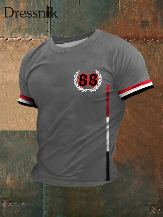 Männer Deutschland 88 bedrucktes Kurzarm-T-Shirt Grau / S