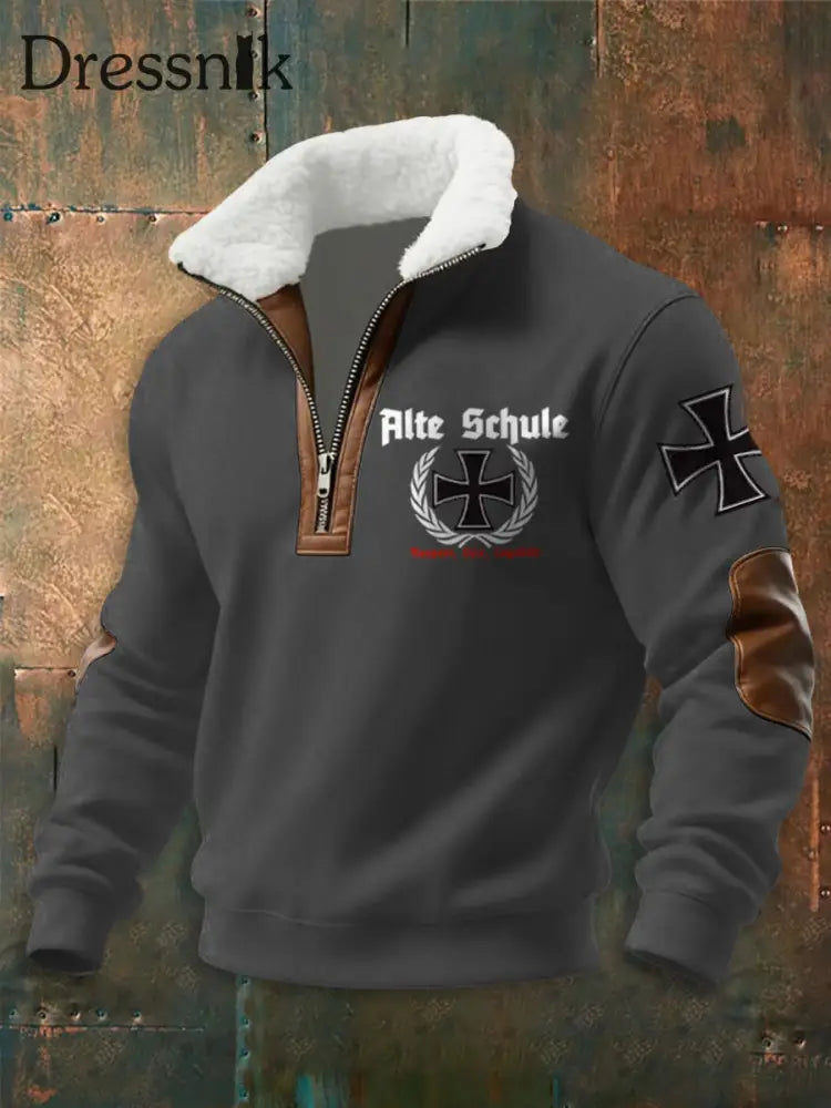 Männer Deutschland Design Hoodie Grau / S