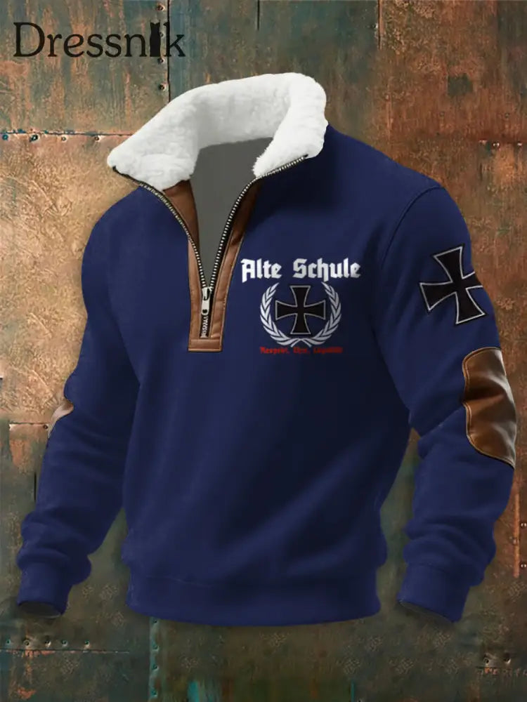 Männer Deutschland Design Hoodie Marineblau / S
