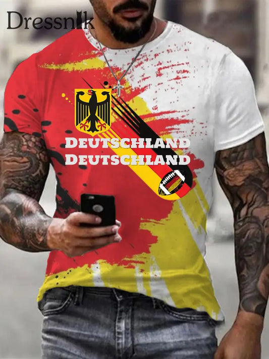 Männer Deutschland Fußball Kurzarm T-Shirt als bild / S